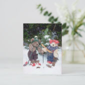 Skibären Postkarte (Stehend Vorderseite)
