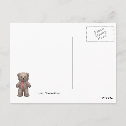 Skibären Postkarte (Rückseite)