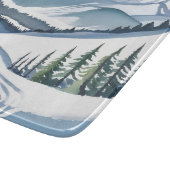 Skiberg Aquarell Schneidebrett (Ecke)