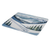 Skiberg Aquarell Schneidebrett (Ecke)