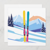 Skiberg Feiertagskarte (Vorne/Hinten)