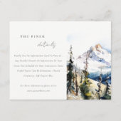 Skiberg Telluride Colorado Hochzeitdetails Begleitkarte (Vorderseite)