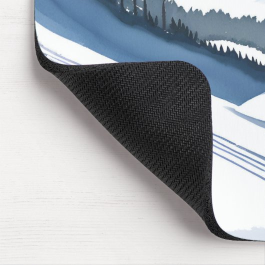 Skiberg Wasserfarbe Mousepad (Ecke)