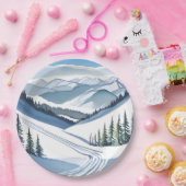 Skiberg Wasserfarbe Pappteller (Party)