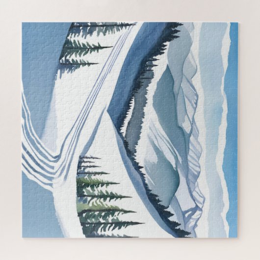 Skiberg Wasserfarbe Puzzle (Horizontal)