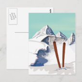 Skiberge Postkarte (Vorne/Hinten)
