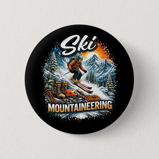 Skibergsteigen Button (Vorderseite)