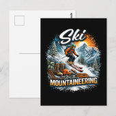 Skibergsteigen Postkarte (Vorne/Hinten)