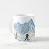 Skibergsteiger-Kaffeetasse Kaffeetasse (Vorderseite Links)