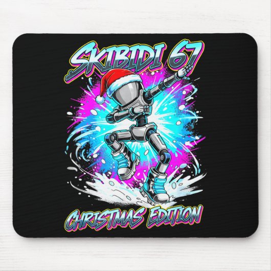 Skibidi 67 Christmas Edition Dance  Mousepad (Vorne)