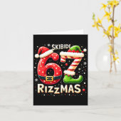 Skibidi 67 Rizzmas Christmas Meme Funny Elf Santa Karte (Gelbe Blume)