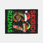 Skibidi 67 Rizzmas Funny Six Seven Meme Christmas Fleecedecke (Vorderseite (Horizontal))