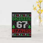 Skibidi 67 Rizzmas Funny Six Seven Meme Christmas Karte (Gelbe Blume)