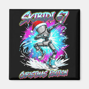 Skibidi 67 Weihnachtsedition Tanz Magnet