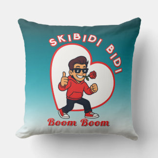 Skibidi Bidi Boom Boom Valentine Meme - Cartoon Kissen