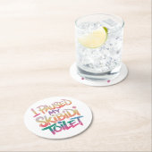 Skibidi Break Moment Runder Pappuntersetzer (Vor Ort)