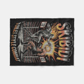 Skibidi Combat Skeleton Boxing Match Meme Explosio Fleecedecke (Vorderseite (Horizontal))