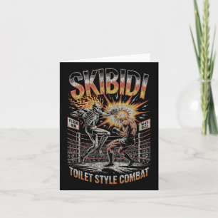 Skibidi Combat Skeleton Boxing Match Meme Explosio Karte