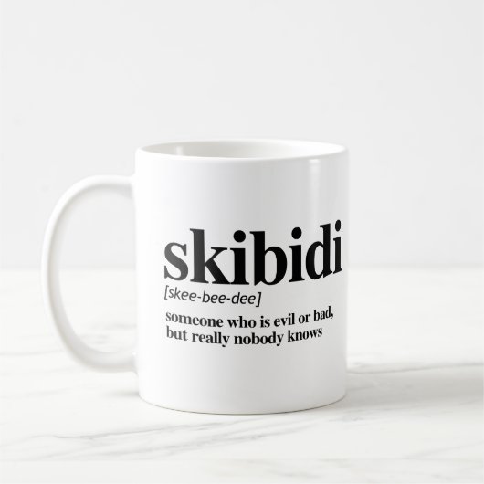 Skibidi Definition Kaffeetasse (Links)
