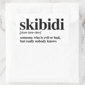 Skibidi Definition Rechteckiger Aufkleber (Tasche)