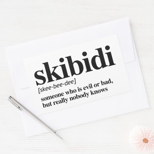 Skibidi Definition Rechteckiger Aufkleber (Umschlag)