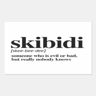 Skibidi Definition Rechteckiger Aufkleber