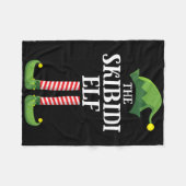 Skibidi Elf Shirt Matching Family Group Funny Chri Fleecedecke (Vorderseite (Horizontal))