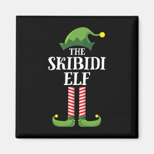 Skibidi-Elfen-Shirt passende lustige Weihnachts-Fa Magnet