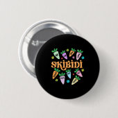 Skibidi Oaster Rizzler Funny Easter Rizzler Gen Al Button (Vorne & Hinten)