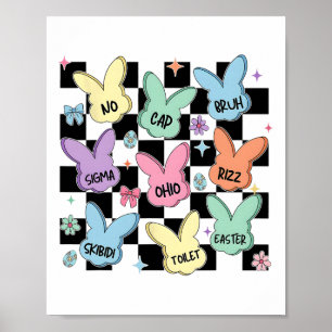 Skibidi Ostereier Hunt Tag Funny Nr. Cap Rizz Meme Poster