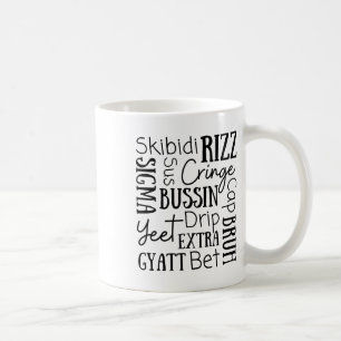 Skibidi Rizz Lustige Kinder Rizz Bussin Gen Z Weih Kaffeetasse