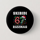 Skibidi Rizzmas 67 Christmas Six Seven Xmas Funny Button (Vorderseite)