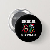 Skibidi Rizzmas 67 Christmas Six Seven Xmas Funny Button (Vorne & Hinten)