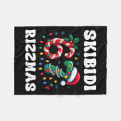 Skibidi Rizzmas 67 Christmas Six Seven Xmas Funny  Fleecedecke (Vorderseite (Horizontal))