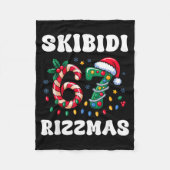 Skibidi Rizzmas 67 Christmas Six Seven Xmas Funny  Fleecedecke (Vorderseite)