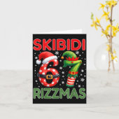 Skibidi Rizzmas 67 Christmas Six Seven Xmas Funny  Karte (Gelbe Blume)