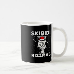 Skibidi Rizzmas 67 Lustige Toilette Weihnachtsmann Kaffeetasse