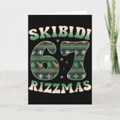 Skibidi Rizzmas 67 Six Seven Meme Ugly Christmas F Karte (Vorderseite)