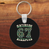 Skibidi Rizzmas 67 Six Seven Meme Ugly Christmas F Schlüsselanhänger (Vorderseite)