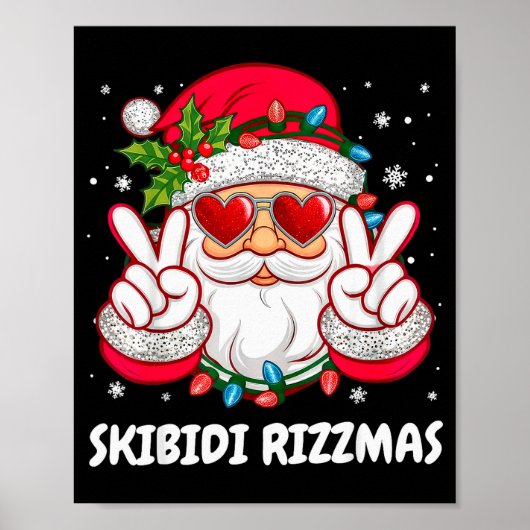 Skibidi Rizzmas Christmas Funny Santa Claus Xmas P Poster (Vorne)