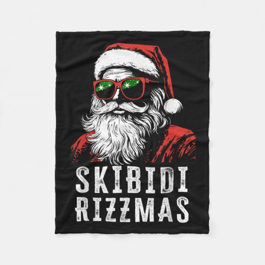 Skibidi Rizzmas Christmas Rizz Santa Claus Charism Fleecedecke (Vorderseite)