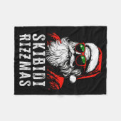 Skibidi Rizzmas Christmas Rizz Santa Claus Charism Fleecedecke (Vorderseite (Horizontal))
