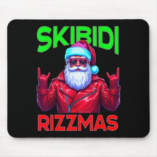 Skibidi Rizzmas Christmas Rizz Santa Claus Charism Mousepad (Vorne)