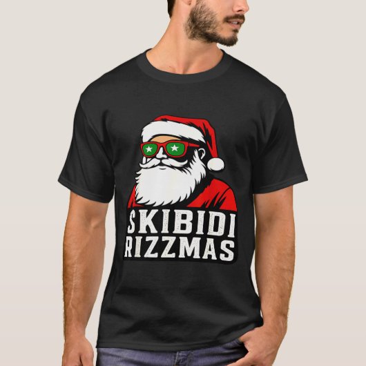 Skibidi Rizzmas Christmas Rizz Santa Claus T-Shirt (Vorderseite)