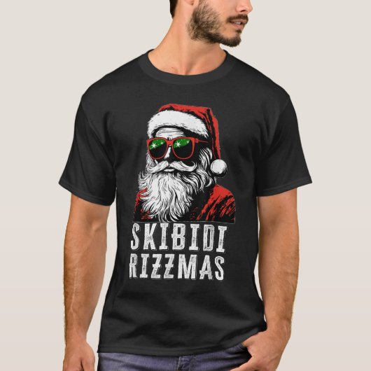 Skibidi Rizzmas Christmas Rizz T-Shirt (Vorderseite)