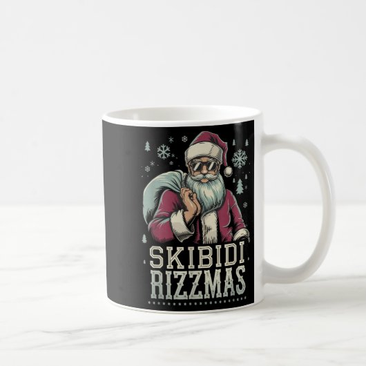 Skibidi Rizzmas Cool Santa Funny Christmas Rizz Ri Kaffeetasse (Rechts)
