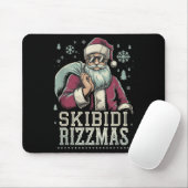 Skibidi Rizzmas Cool Santa Funny Christmas Rizz Ri Mousepad (Mit Mouse)