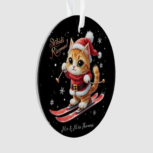 Skibidi Rizzmas Das ultimative Weihnachtsmädchen Ornament (Vorderseite)