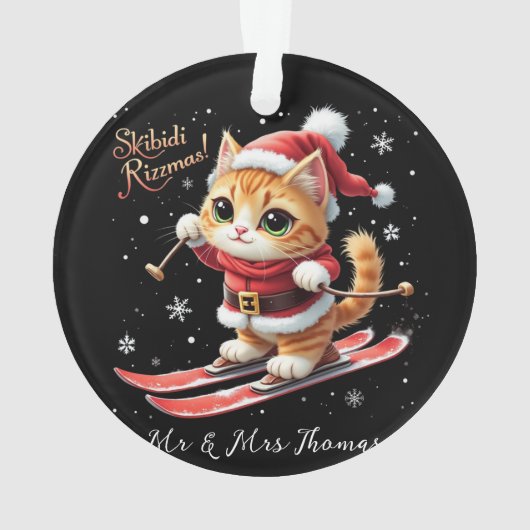 Skibidi Rizzmas Das ultimative Weihnachtsmädchen Ornament (Rückseite)