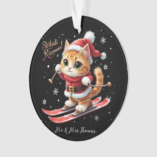 Skibidi Rizzmas Das ultimative Weihnachtsmädchen Ornament (Vorderseite)